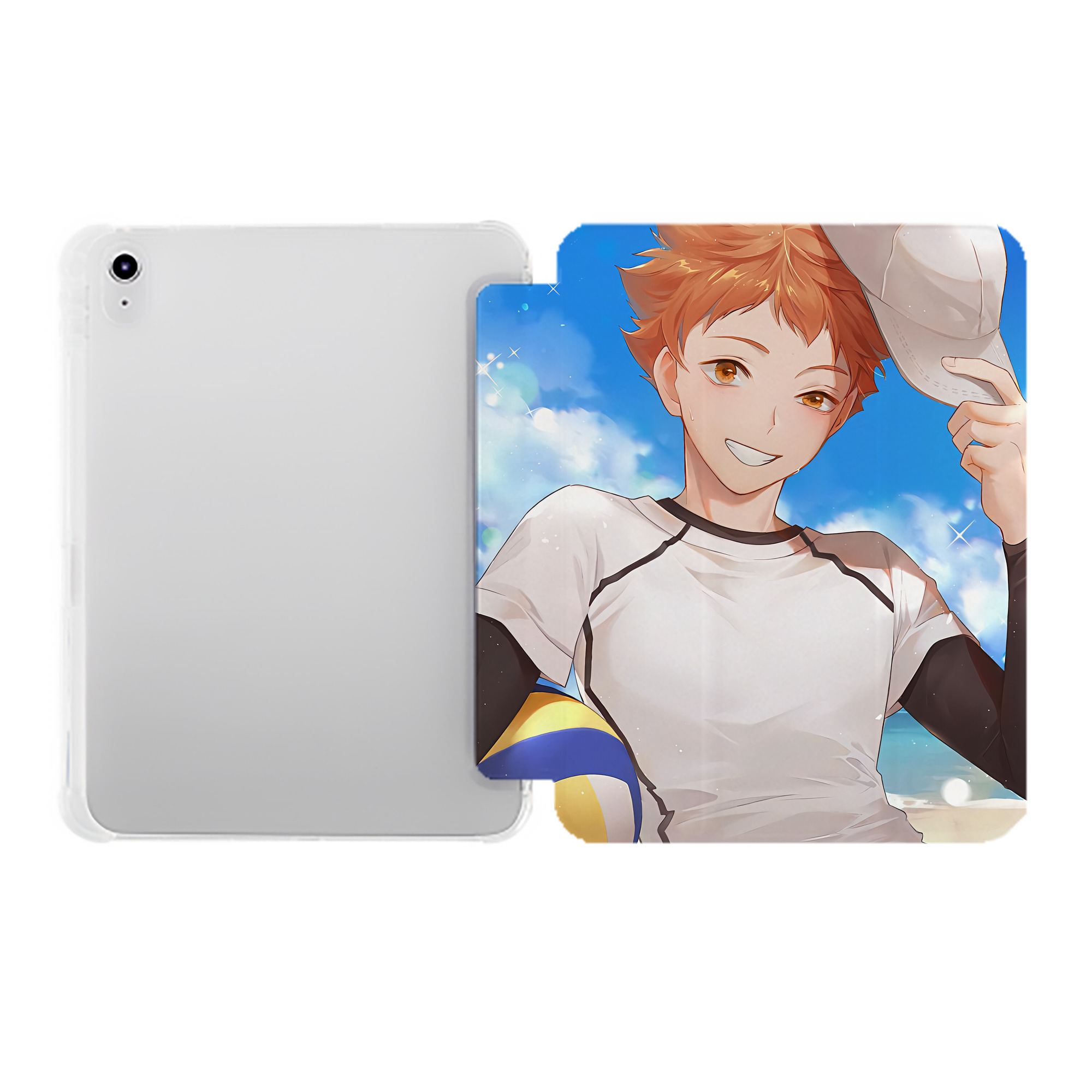 （画像用） ハイキュー!! Haikyu!! IPad ケース ペン収納付き 三つ折りスタンド PUレザー×シリコン 対応機種9.5/10.5/10.9インチ